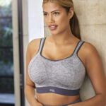 Panache Sport Non-Wired Sports Bra, Charcoal Mrl