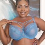 Gorsenia Elaine Full Cup Harness Bra, Blue
