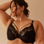 Sculptress by Panache Jaida Plunge Bra with Harness, Noir