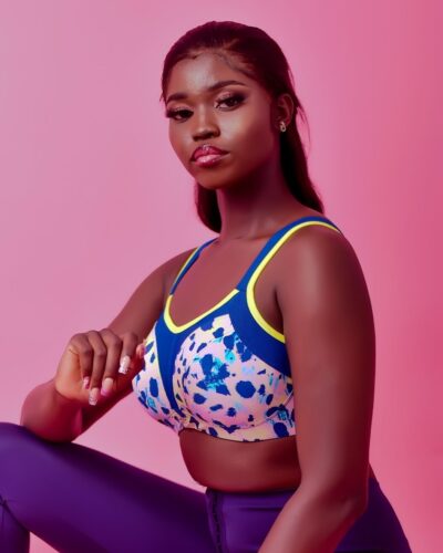 Sculptress by Panache Non Padded High Impact Sports Bra, Lime Animal