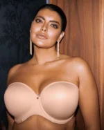 ELOMI Smooth Underwire Moulded Strapless Bra, Sahara