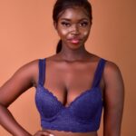 Worth It Longline Light Padded Bra & Thong Set, Navy