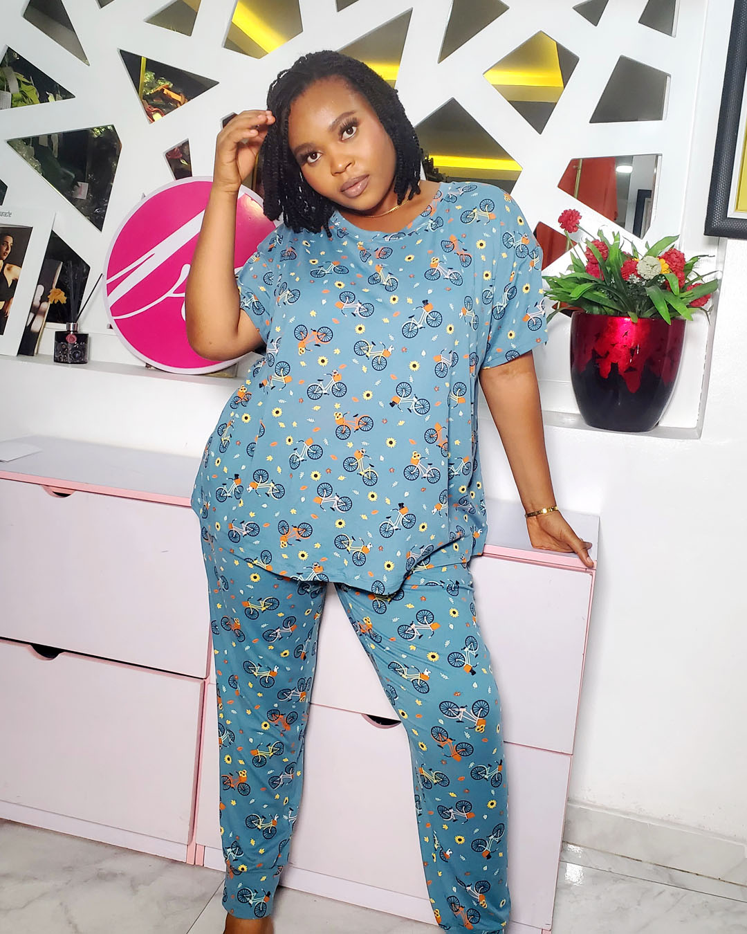 Joyspun Sunflower Print Pyjama Set - Bras, Shapewear, Activewear