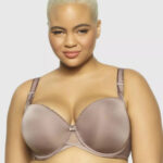 Paramour Peridot Seamless Lace-Back Contour T-Shirt Bra, Mink