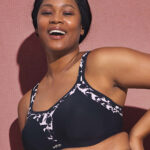 Sculptress by Panache Non Padded High Impact Sports Bra, Mono Print
