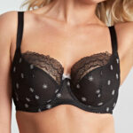Panache Cleo Blosson Balconette Bra, Black