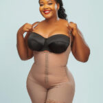 PowerSculpt Slim Latex Sheer Butt Lifter Bodysuit Vest, Nude