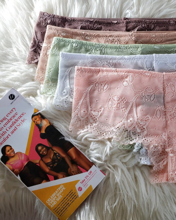 Essentials Red Carpet Ready Pack of 5 Hispter Thongs, PWGRM