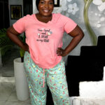 Essentials Maddie V-Neck Capri Pajama Set, T411