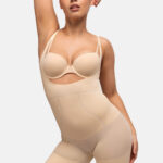 DORINA Absolute Sculpt Open Bust Shaping Romper, Beige