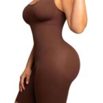 PowerSculpt Conceal Seamless Tank Sleeves Full Body Shapewear, Brown