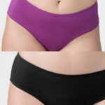 DORINA Ara Pack of 2 Hipster Classic, Black/Fuchsia