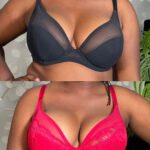 DORINA Clarise Pack of 2 Plunge Bra, Red Black