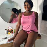 Essentials Sweetness Short Sleep Set, Pink Black