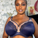 Gorsenia Luisse Full Cup Bra, Navy Blue