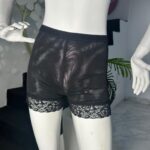 Butt Padded Shorts with Lace Edge