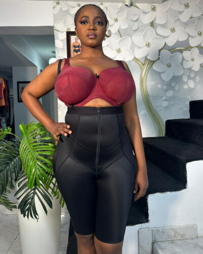 PowerSculpt Slim Post-Op Faja U-shaped Full Bodysuit with Zipper, Black
