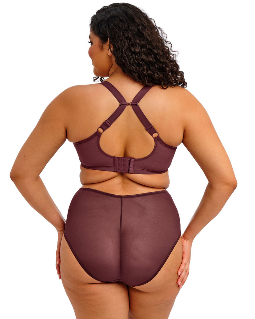 Elomi Matilda Plunge Bra, Sugerplum EL8900SUM (2) Elomi Matilda Full Brief, Sugarplum - Image 2