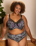 Goddess Kayla Banded Bra, Charcoal - Image 3
