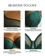 Sculpresse by Panache Josephine Full Cup Bra, Forest Green - Image 5