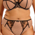 Elomi Teagan High Leg Brief, Cafe Au Lait