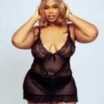 Nuit & Lace V-Neck Lace Babydoll and Thong Set