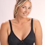 Voluptina Microfiber Jacquard Bra, Black