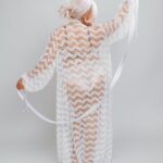 Essentials Custom Long Lace Robe, White