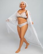 Essentials Custom Long Lace Robe, White - Image 5