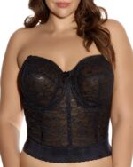 Goddess Bridal Lace Bustier, Black