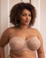 Goddess Verity Underwire Lace Strapless Bra, Fan - Image 3