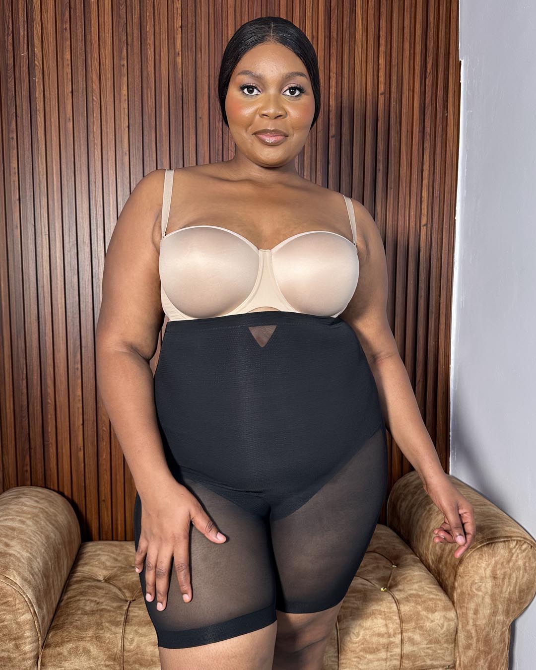 PowerSculpt Conceal Thigh & Tummy Shaper, Black BE53093-Blk (3) PowerSculpt Conceal Thigh & Tummy Shaper, Black - Image 1