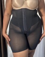 PowerSculpt Slim Abdomen Sculpting Shorts with Butt Lift, Black