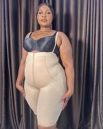 PowerSculpt Slim Post-Op Faja U-shaped Full Bodysuit with Zipper, Nude