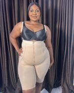PowerSculpt Slim Post-Op Faja U-shaped Full Bodysuit with Zipper, Nude - Image 3