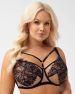 Gorsenia Lexi Full Cup Harness Bra, Black