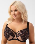 Gorsenia Lexi Full Cup Harness Bra, Black
