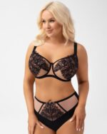 Gorsenia Lexi Full Cup Harness Bra, Black - Image 3