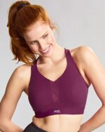 Panache Endurance Wired Non Padded High Impact Sports Bra - Berry/Chalk - Image 3
