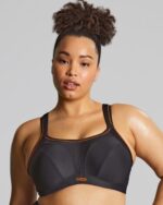 Sculptress by Panache High Impact Non Padded Sports Bra, Black