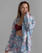 DORINA BELLA SATIN PJ LONG PANTS & SHIRT - Image 3