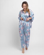 DORINA BELLA SATIN PJ LONG PANTS & SHIRT - Image 2