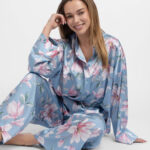 DORINA BELLA SATIN PJ LONG PANTS & SHIRT
