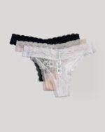 DORINA Essential Lace 3 Pack Thong, BWB - Image 2