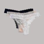 DORINA Essential Lace 3 Pack Thong, BWB