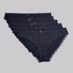DORINA Essentials Cotton 5 Pack Brazilian, Black