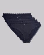DORINA Essentials Cotton 5 Pack Brazilian, Black