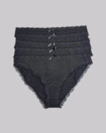DORINA Essentials Cotton 5 Pack Brazilian, Black - Image 3