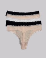 DORINA Essentials Cotton 5 Pack Thong, BWB - Image 2