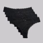 DORINA Essentials Cotton 5 Pack Thong, Black